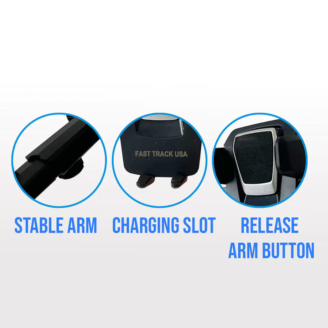 One-Touch Car Phone Mount – 360° Adjustable Holder for Dashboard & Windshield