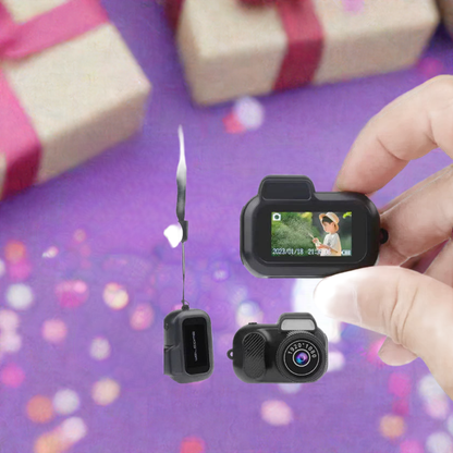 Retro-Mini-Kamera mit Bildschirm für den Innen- und Außenbereich, 1080p HD, tragbar, sehr kleine Kamera, Videounterstützung, Urlaubsgeschenke