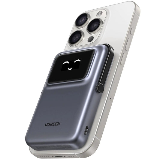 UGREEN Uno MagSafe Power Bank 10000mAh – PD 20W with TFT Display & Stand