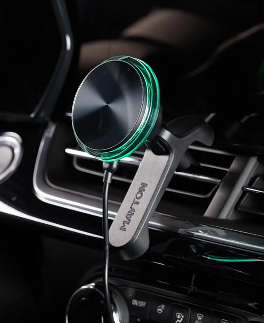 MAYTON MagSafe Car Mount with Wireless Charger – Magnetic Phone Mount for Cars