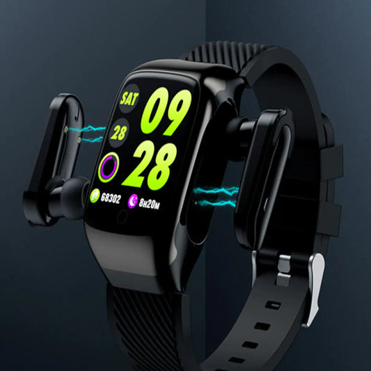 SmartFit 2-in-1 Watch & Earbuds – Health Tracker with Built-In Bluetooth Earbuds