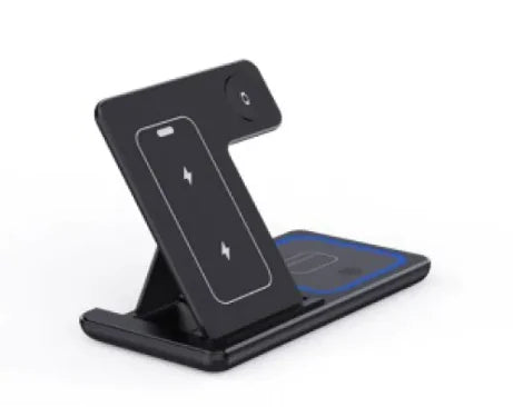Faltbarer, kabelloser 15-W-3-in-1-LED-Ladeständer
